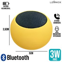 Mini Caixa de Som Bluetooth LES-888 Lehmox - Amarela